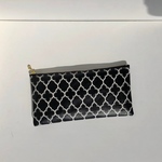 おしゃれモロッカン❣️ラミネートシンプルお財布ポーチブラック