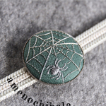帯留 蜘蛛 日本刺繍