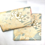 ちえの和 ★着物リメイク　茶道具 懐紙入れと古帛紗のセット★
