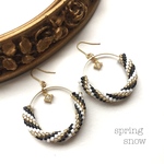 NEW♡hoop stripe earrings