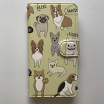 【ほぼ全機種対応】スマホケース　手帳　ドッグ　プードル　チワワ　柴