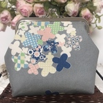 紫陽花♡がま口ポーチ
