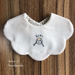 三つ編みガール 刺繍 もくもくスタイ