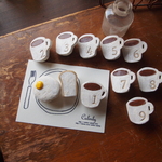 陶土のブローチ：no.1〜9 目玉焼きセット