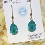  新色☆スワロフスキー一粒ピアス☆ラグーナ