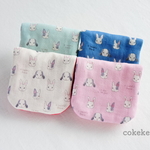 ❤️🐰 Sweet Rabbit 🐰❤️  ふわふわ&やわらか８重ガーゼ ハンカチ 4枚セット♪（限定カラー使用）入園入学 