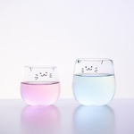 猫のペアグラス《透明・中小のペア》