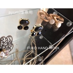 天然石とゴールドメタル pierce