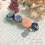 honeysaya様専用☆ミナペルホネン☆くるみボタンのバレッタ
