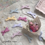 選べる💛揺れるチャームの結びリボンヘアゴム /2個セット