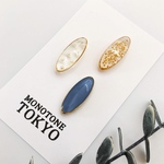 ユーカリリーフピアス＆イヤリング(ブルーグレー)