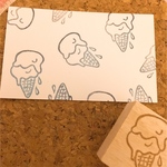 消しゴムはんこ アイス