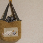 えんじぇるくん様オーダー品　リックとピットのかごバッグ