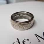 Size=9号 デンマーク２クローネ白銅貨コインリング [58]．