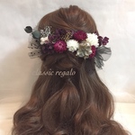 antique purple black tulle ヘッドドレス