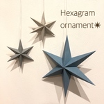Hexagram ornament✴︎〜gray color〜 ヘキサグラム オーナメント