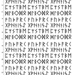 レジンパーツ. RU.09-01.神秘的なルーン文字黒