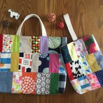 ◎私のバッグ◎パッチワークのレッスンバッグと上履き入れ♪