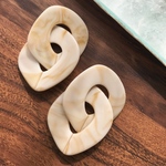 大ぶりリングチェーンピアス