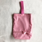 リボンが可愛いピンクの上履き入れ♡