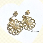 🌼マーガレットのピアス／イヤリング