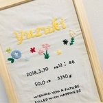 刺繍バースデーボード