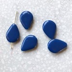 24mmx2 vintage アクリルフラットドロップビーズ ネイビー