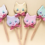 ねこちゃんのロリポップアイシングクッキー ホワイトデーにも♩