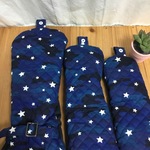 迷彩柄に星のヘッドカバー3点セット