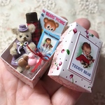 ちいさなテディベア＊さくらんぼの箱＊春のピクニック＊ベージュ色の子