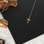 ALL 14KGF small cross necklace
