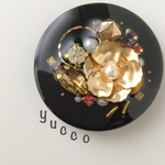 【選べる＊ポニーフックorヘアゴム】たっぷりビジューのヘアアクセ✧‧˚ブラック