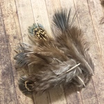 リアルフェザー 羽根 キジG 10枚セット 4-8cm 金具付き
