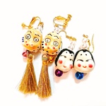 おかめ⭐ひょっとこ⭐リバーシブルピアス⭐ひょっとこ⭐ピアス・イヤリング