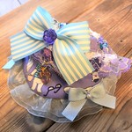 犬・猫の首輪　22～24.5　cocoちゃんバンダナチョーカー　小さいワンニャン用　姫・パープル・コラージュくまさん