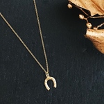 ALL 14KGF horseshoe necklace