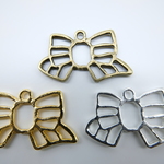 値下げ！（10個）レジン枠　リボン　約2.2cm×3.7cm　ゴールド/シルバー/アンティーク　wk-509