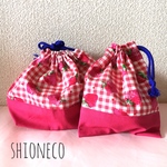 入園 ・入学に°˖✧いちごのお弁当袋&コップ袋 セット
