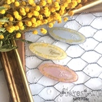 ミモザ柄クリップorヘアゴム⚘名前入り