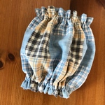 《OUTLET》スヌード*パッチワーク柄チェック（ブルー）②　M
