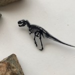 綿密線画 ティラノサウルス骨格　earthブローチ