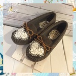 new!!【22.5～24.5cm】Aチュールフラワーモカシン