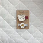 shirokumaセット ナチュラルフラワー ヘアクリップ セット ベビー キッズ