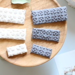 Renewal!!【5色×3サイズ展開】プルメリア刺繍のスクエアパッチンピン