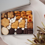 cacikaオリジナルクッキー・「ねことお花」LL缶