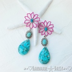 Flower❀Turquoise ピアス