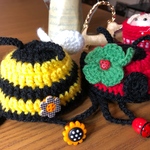ワンコの帽子あづきぼー（🐝🐞）