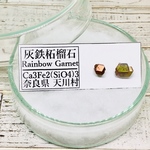 ✴︎希少✴︎鉱物標本✴︎ 奈良県産 レインボーガーネットのピアス