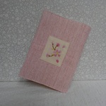 桜のししゅうのブックカバー（文庫本）