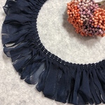 【全90色以上】【DARK NAVY】シフォンフリンジリボン A592